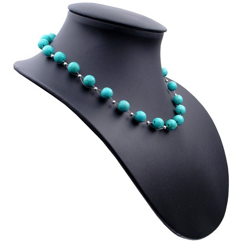 Collier aus Türkis Howlith Ø10mm
