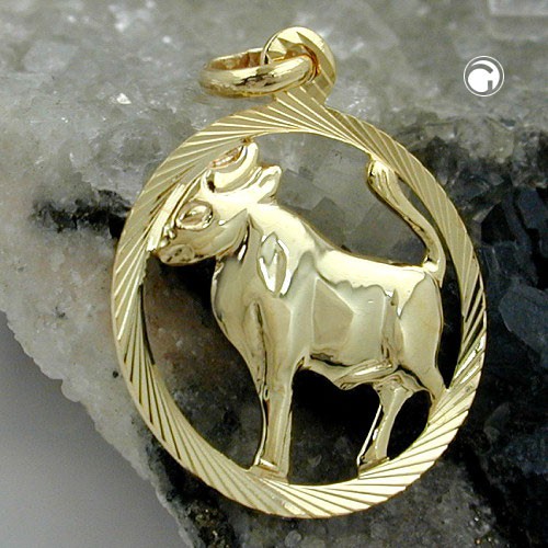 Anhänger Sternzeichen Stier 375 Gelbgold