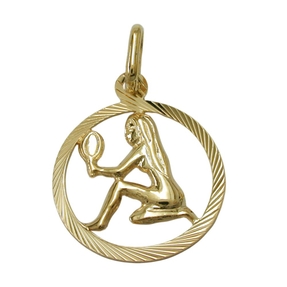 Anhänger Kettenanhänger Sternzeichen Jungfrau aus 375 Gold Gelbgold Unisex
