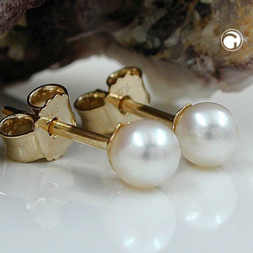 Perlenohrstecker 375 Gold Damen