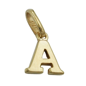 Anhänger Einhänger ' A ' Goldbuchstabe Buchstabe aus 375 Gold Gelbgold Unisex