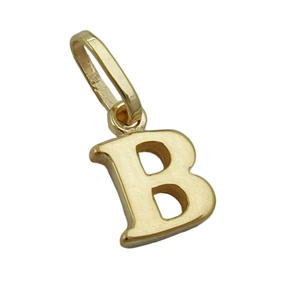 Anhänger Einhänger ' B ' Goldbuchstabe Buchstabe aus 375 Gold Gelbgold Unisex Anhänger Einhänger ' B ' Goldbuchstabe Buchstabe aus 375 Gold Gelbgold Unisex