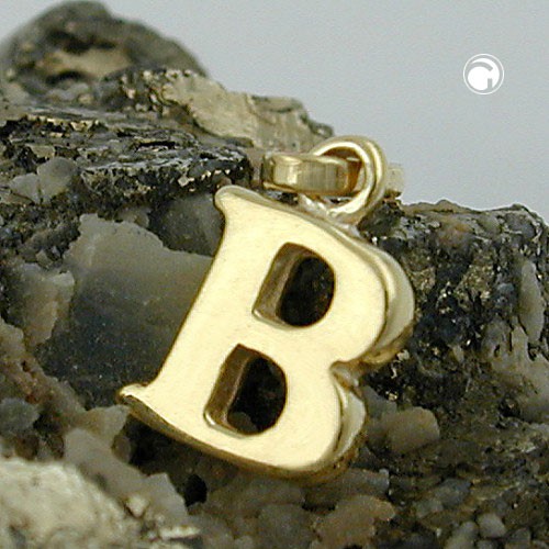 Anhänger Buchstabe B aus 375 Gelbgold