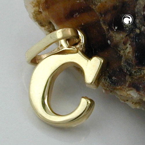 Anhänger Buchstabe C aus 375 Gelbgold
