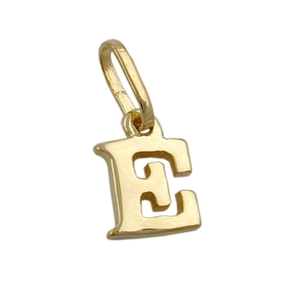 Anhänger Einhänger " E " Goldbuchstabe Buchstabe aus 375 Gold Gelbgold Unisex