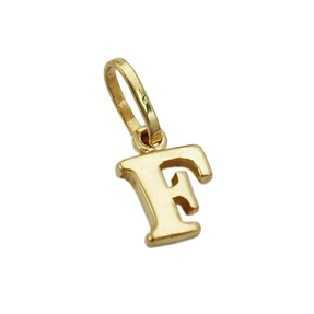 Anhänger Einhänger ' F ' Goldbuchstabe Buchstabe aus 375 Gold Gelbgold Unisex