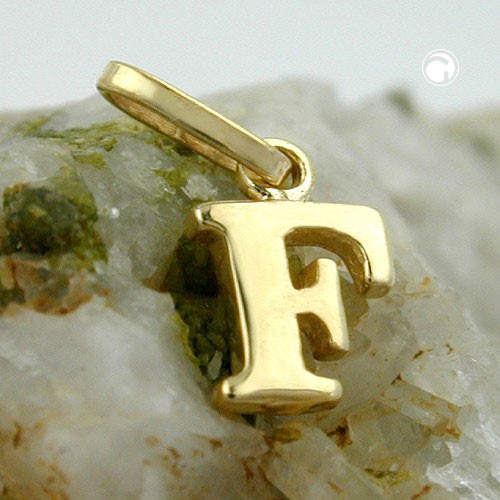 Anhänger Buchstabe F aus 375 Gelbgold