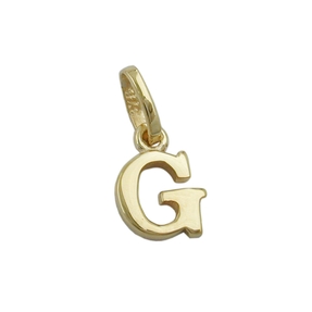 Anhänger Einhänger " G " Goldbuchstabe Buchstabe aus 375 Gold Gelbgold Unisex