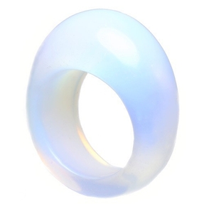 Ring aus Opalit (synth. Mondstein) mit Wölbung massiv Opalitring Mondsteinring für Damen