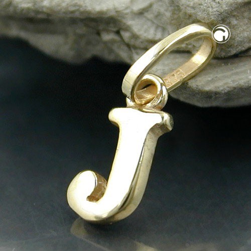 Anhänger Buchstabe J aus 375 Gelbgold
