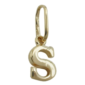 Anhänger Einhänger " S " Goldbuchstabe Buchstabe aus 375 Gold Gelbgold Damen