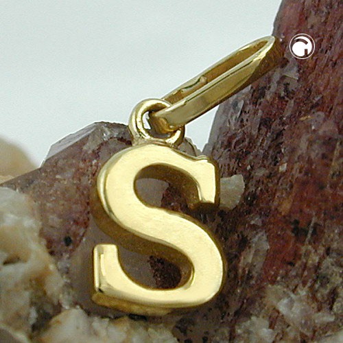 Anhänger Buchstabe S aus 375 Gelbgold