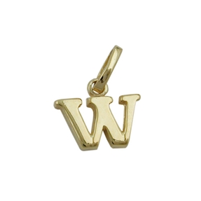 Anhänger Einhänger ' W ' Goldbuchstabe Buchstabe aus 375 Gold Gelbgold Unisex Anhänger Einhänger ' W ' Goldbuchstabe Buchstabe aus 375 Gold Gelbgold Unisex