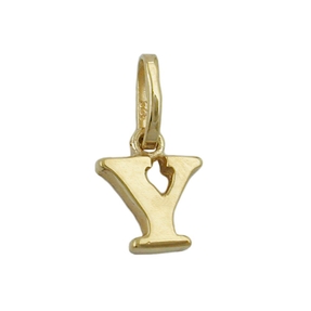 Anhänger Einhänger ' Y ' Goldbuchstabe Buchstabe aus 375 Gold Gelbgold Unisex