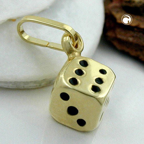 Anhänger Spielwürfel aus 375 Gelbgold