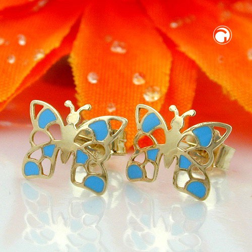 Ohrstecker Ohrringe Schmetterling 375 Gold
