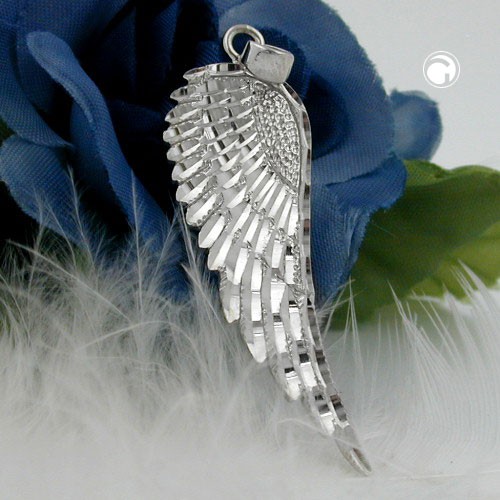 Anhänger Flügel aus 925 Silber rhodiniert