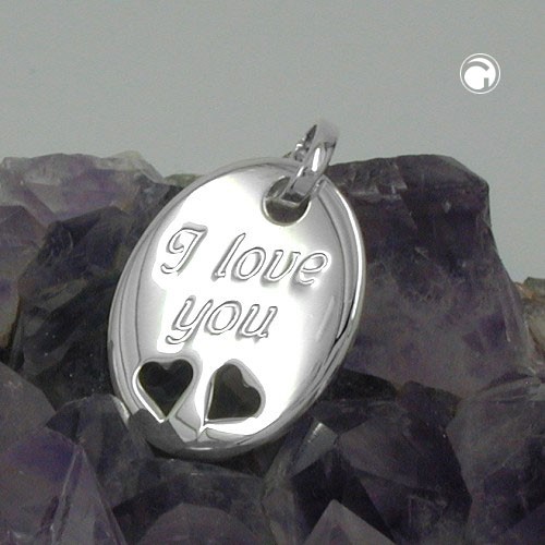 I love you Anhänger aus 925 Silber
