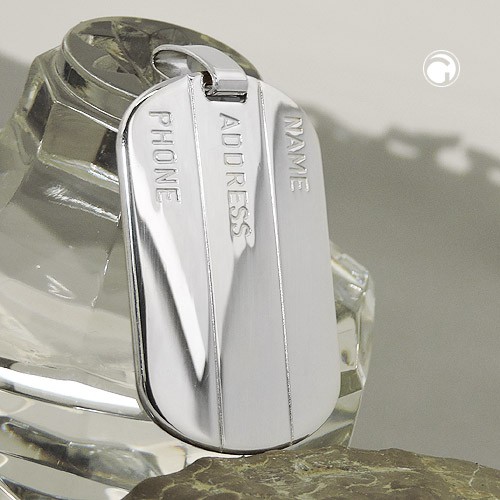 Erkennungsmarke Anhänger aus 925 Silber