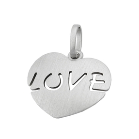 Herz LOVE - Anhänger Kettenanhänger echtes 925 Silber Sterlingsilber Damen