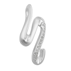 Designer Anhänger mit Zirkonia & 925 Silber Sterlingsilber mattiert Damen
