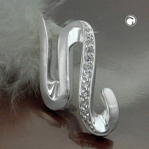Anhänger mit Zirkonia und 925 Silber mattiert