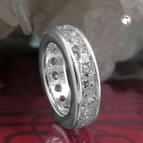 Anhänger Taufring mit Zirkonia 925 Silber