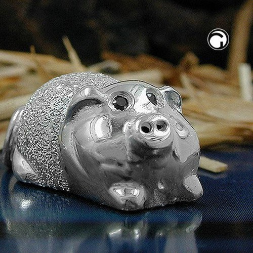 Anhänger Glücksschwein 925 Silber