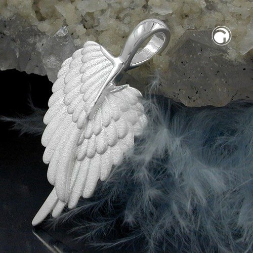 Anhänger zwei Engelflügel 925 Silber matt
