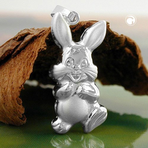 Anhänger Hase aus 925 Silber für Kinder