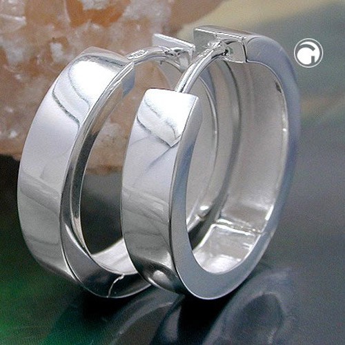 Creolen aus echtem 925 Silber glänzend für Damen