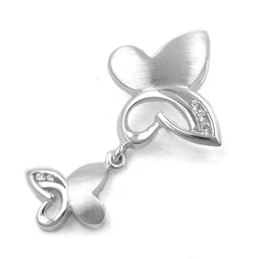 Anhänger Schmetterling Schmetterlinge aus echtem 925 Silber Zirkonia Damen
