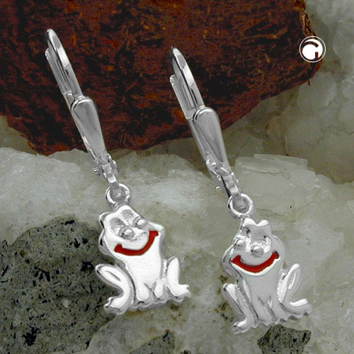 Ohrringe lächelnder Frosch 925 Silber