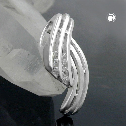 Anhänger mit Zirkonia streifig 925 Silber