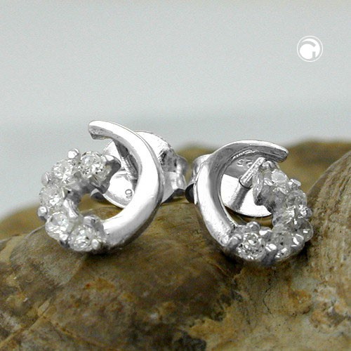 Ohrstecker mit Zirkonia aus 925 Silber Damen