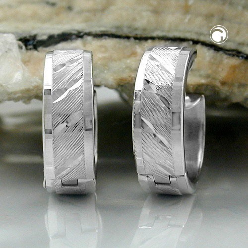 Silbercreole diamantiert 925 Echtsilber