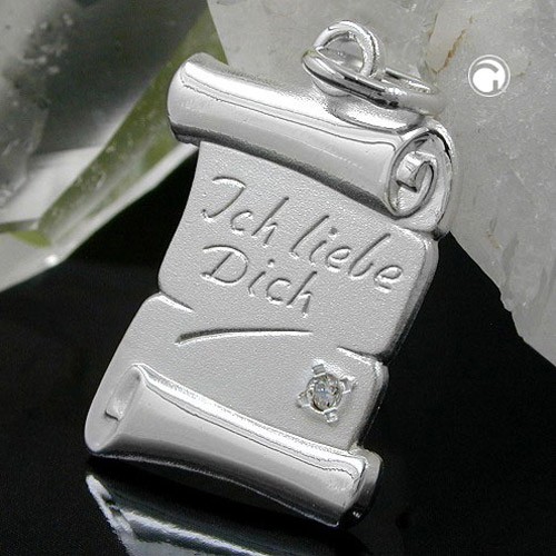 Ich liebe Dich Anhänger echtes 925 Silber