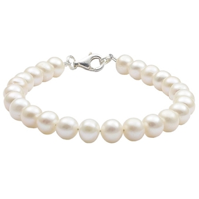 Armband aus Süßwasser Zuchtperlen creme weiß Perlenarmband klassisch elegant Hochzeit Armband aus Süßwasser Zuchtperlen creme weiß Perlenarmband klassisch elegant Hochzeit