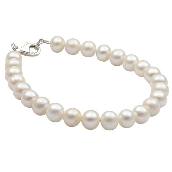 Armband aus Süßwasser-Zuchtperlen creme-weiß