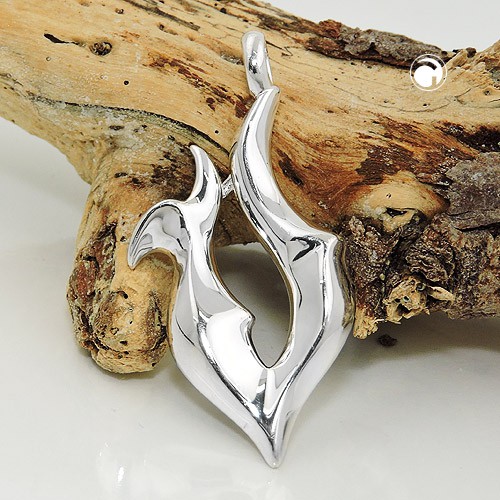 Anhänger Flame aus 925 Silber glänzend