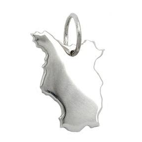 Brandenburg - Landkarten Anhänger BRD Bundesland aus 925 Echt Silber Unisex Brandenburg - Landkarten Anhänger BRD Bundesland aus 925 Echt Silber Unisex