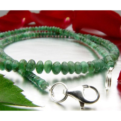 Kette aus echtem Smaragd Edelsteinkette grün
