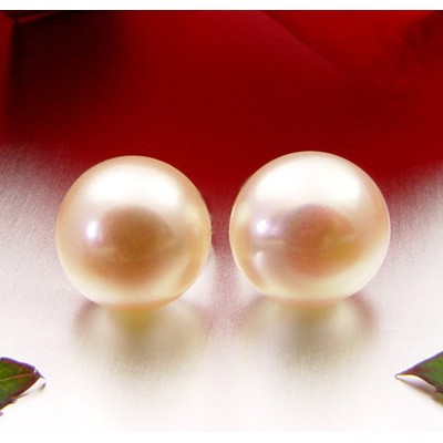 8,5-9,0 mm Ohrstecker Süßwasserperlen und 925 Silber rose