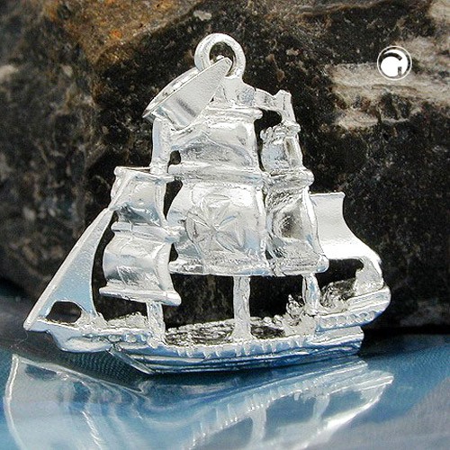 Anhänger Segel Schiff aus 925 Silber