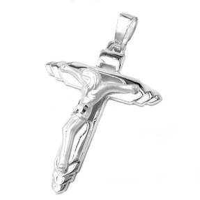 Anhänger Kreuz mit Jesus echtes 925 Silber Kettenanhänger Unisex