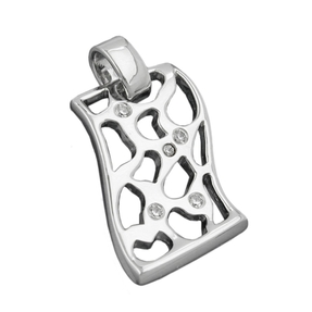 Anhänger mit Zirkonia 925 Silber rhodiniert Silberanhänger für Damen