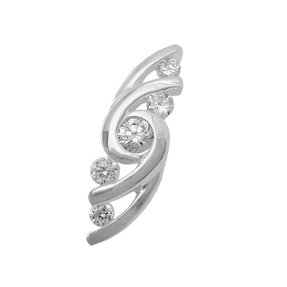 Anhänger mit 5 Zirkonia 925 Silber Kettenanhänger Silberanhänger für Damen