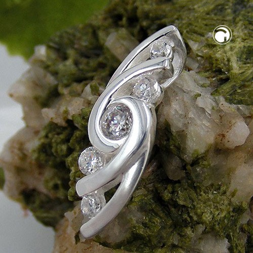 Anhänger mit 5 Zirkonias 925 Silber