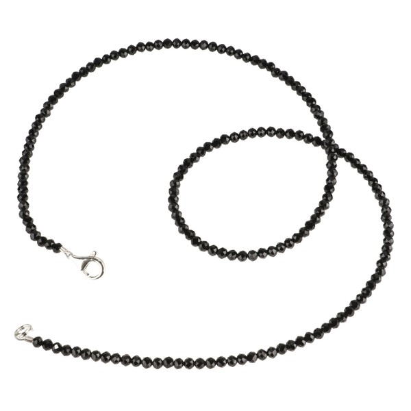 Kette Collier aus Spinell facettiert 925 Silber 48cm