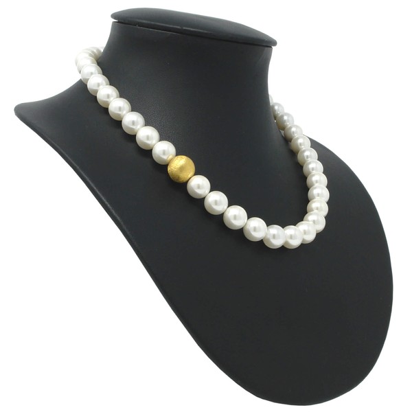 Collier aus Perlen und 925 Silber vergoldet